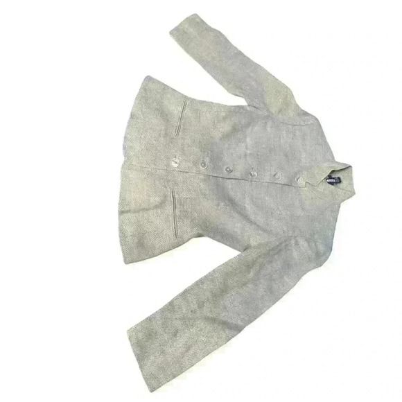 Lauren Ralph Lauren Womens VTG Linen Herringbone Blazer SZ 6P Blue/Grey - Picture 6 of 8